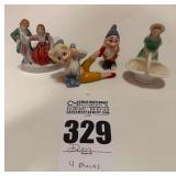 Vintage Figurines including Snow White Dwarf