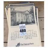 Bank Promotional Calendars featuring Drawings by Artist Burnard Wiley