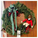 Equestrian-Themed Holiday Wreath
