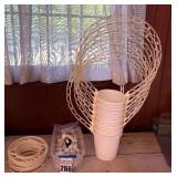 Wedding Table and Cake Decor and Floral Plant Baskets