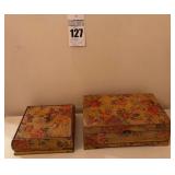 Victorian Floral Keepsake Boxes (2 total)