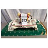 North Pole Express Ceramic Serving Tray, Rosanna Inc. Square Plate, and Linens n' Things Mug