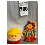 Little Tikes Jumbo Toodle Tots Weeble Wobble Chime Ball and Plastic Circus Clown Light Switch Cover