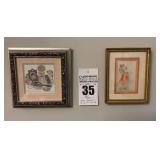 Signed 'Filigree Silver Accessories and Roses' by Wanda Lee and Victorian Era Themed Framed Art