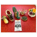 Lot of Vintage Shoes, Radnor Bone China Roses Figurine