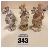 VTG TILSO Porcelain Woman Figurine and Other Porcelain Maidens
