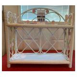 VTG Wicker Wall Shelf or Rack with Rattan Poles