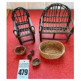Miniature Furniture and Baskets