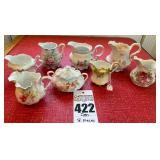 Beautiful Lot of Vintage Creamers and Sugar Bowl