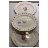Vintage Platters with Floral Motifs