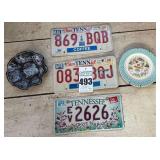 TN License Plates (3) and Souvenir Items (2)