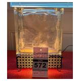 MCM Glass Block Table Lamp