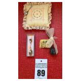 Alda's Forever Silver Baby Rattle, 'A Gift for BABY Collectible Spoon, and Spoon Pin Cushion