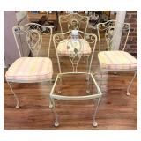 MCM Wrought Iron with Ornate Scrollwork Chairs (4 total)