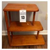 Solid Wood Three-Tiered Step Side Table