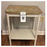 Whitewashed Distressed Top Table