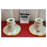 Pair of Pickard's China Candlesticks