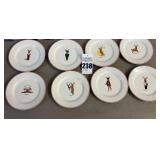Rainbow Mountain LTD Santa's Reindeer Plates (8 total)