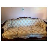 French Provincial Style Floral Pattern Parlor Sofa