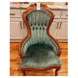 VTG 'Her' CARLTON McLendon Furniture Co Mahogany Victorian High Back Chair