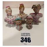 VTG HALSEY IMPORT Co. Bisque Victorian Bust Statue, NORCREST Salt and Pepper Shakers, and MISC.