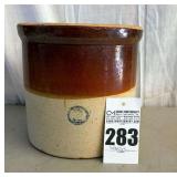 Primitive Two Toned 2 Gallon Stoneware Crock