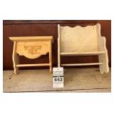 Armentieres 12' Plate Shelf and Wooden White Wall Shelf with Towel Rod
