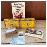 VTG Promotional Bank Advertising and Pamphlets plus a pair of King Edward Cigar Boxes