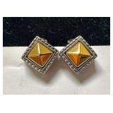 Vintage Silver and Gold Phillip Gabriel for Menegatti Earrings