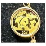 1/20 oz Panda Coin Charm Bracelet