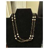 14K Gold and Beaded Necklace