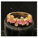 14K Gold and Gemstone Ring