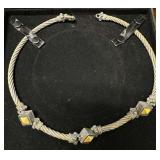 Phillip Gabriel for Menegatti Sterling Silver and 18K Gold Necklace