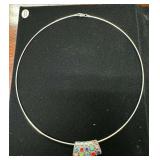 Mullins Jewelers Silver Pendant Choker Necklace