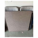 Beige Card Table , 4 Chairs
