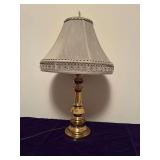 28.5” Brass Table Lamp with Beaded Shade