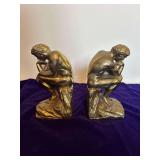 Vintage Bronze The Thinker Bookends