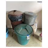 Garbage Cans and Holder