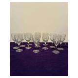 13 Vintage Goblets from the Standard Glass Company (Criss Cross & Punties)