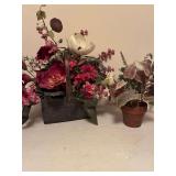 2 Artificial Flower Arrangements