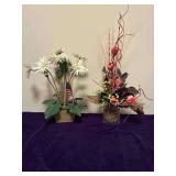 2 Artificial Flower Arrangements