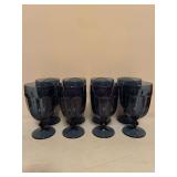 8 Blue Goblets