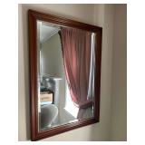 Framed Beveled Mirror 28x40”