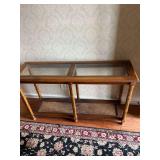 51x16x27” Glass Topped Sofa Table