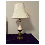 35” Brass and Ceramic Table Lamp