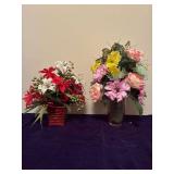 2 Artificial Flower Arrangements