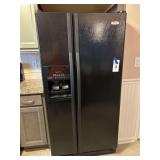 Black Whirlpool Side by Side Refrigerator