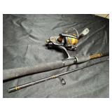 Rod and fishing reel combination