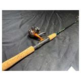Rod and fishing reel combination