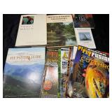 Fly fishing reference materials.